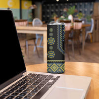 Ukraine Vyshyvanka Inspired Patterns Skinny Tumbler Ukraini Colors
