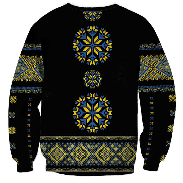 Ukraine Vyshyvanka Inspired Patterns Sweatshirt Ukraini Colors - Wonder ...