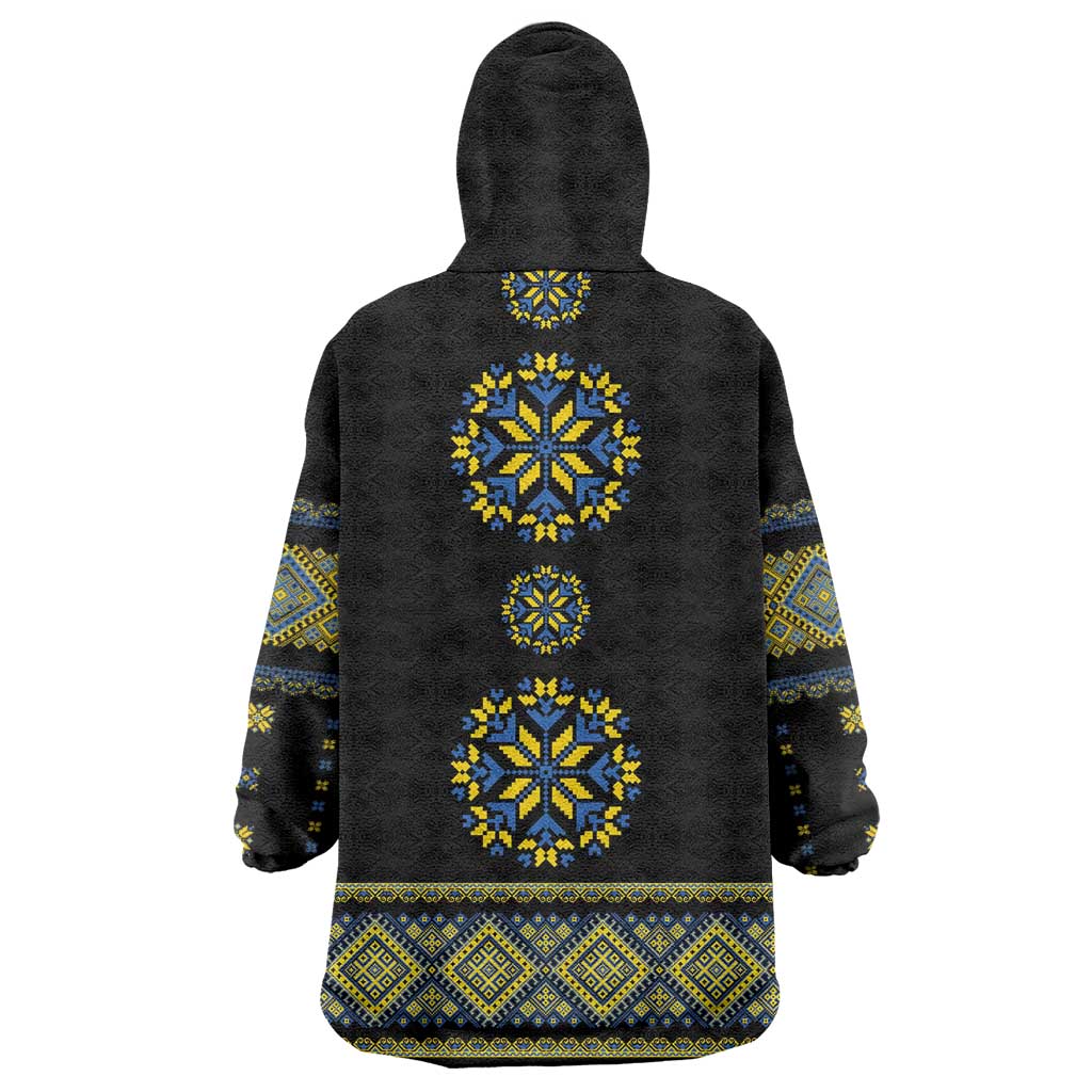 Ukraine Vyshyvanka Inspired Patterns Wearable Blanket Hoodie Ukraini Colors