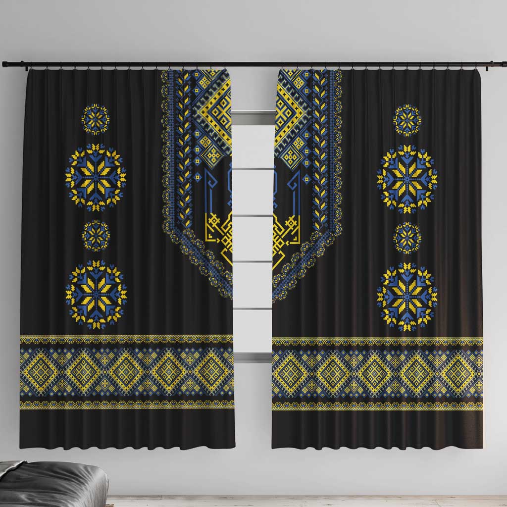 Ukraine Vyshyvanka Inspired Patterns Window Curtain Ukraini Colors