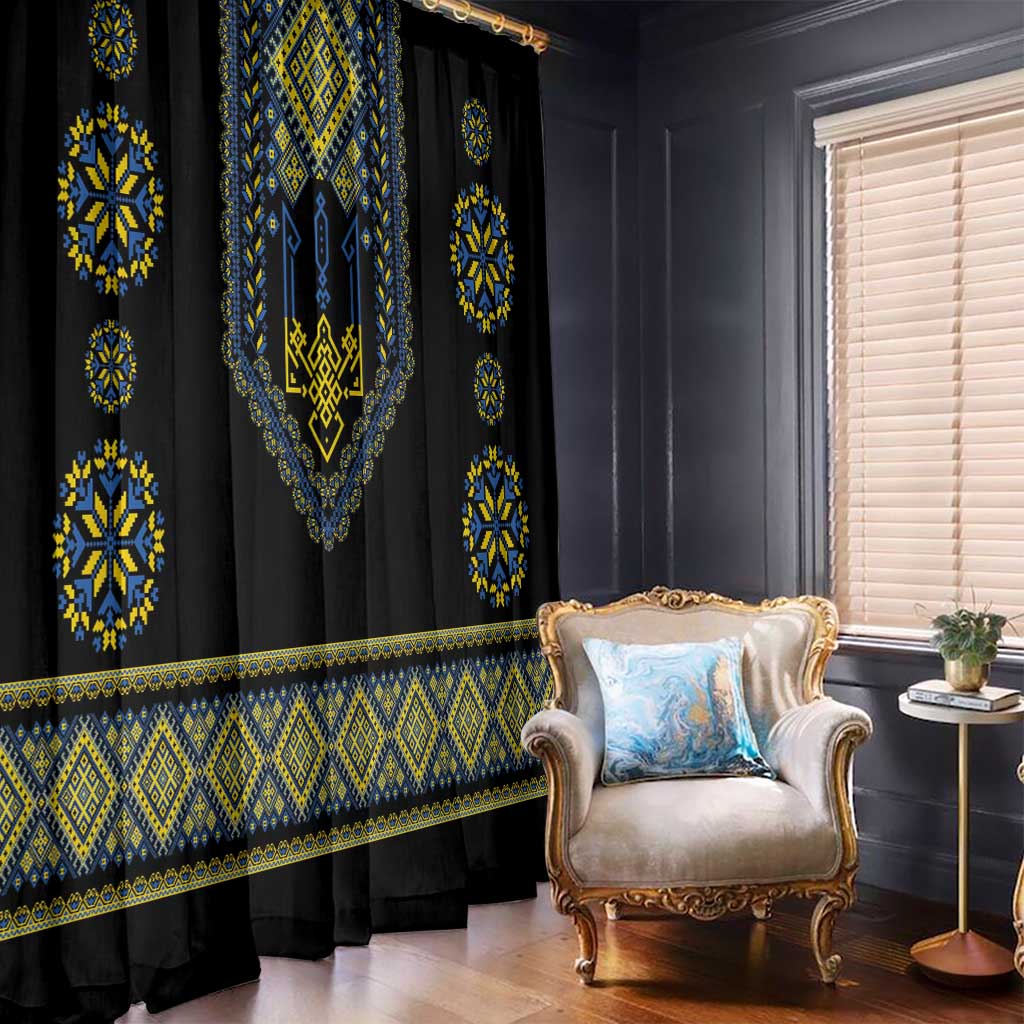 Ukraine Vyshyvanka Inspired Patterns Window Curtain Ukraini Colors
