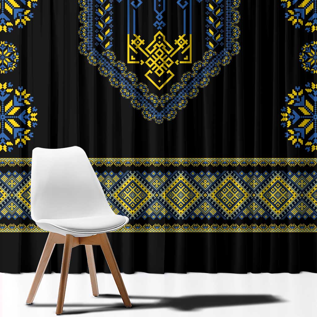 Ukraine Vyshyvanka Inspired Patterns Window Curtain Ukraini Colors