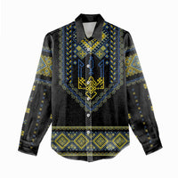 Ukraine Vyshyvanka Inspired Patterns Women Casual Shirt Ukraini Colors