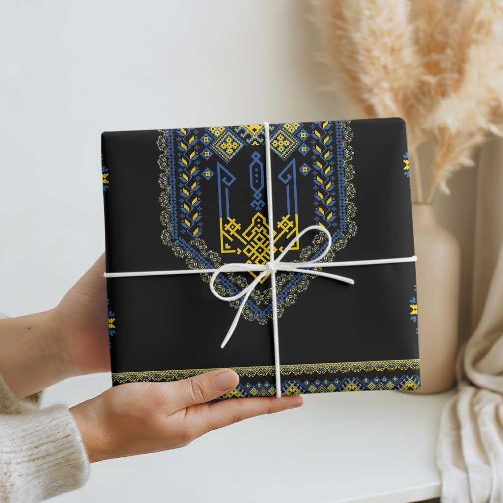 Ukraine Vyshyvanka Inspired Patterns Wrapping Paper Ukraini Colors