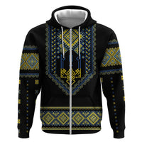 Ukraine Vyshyvanka Inspired Patterns Zip Hoodie Ukraini Colors