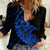 Personalised Guam Women Casual Shirt Tribal Turtles Curves Style - Blue - Wonder Print Shop