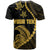 Personalised Guam T Shirt Tribal Turtles Curves Style - Gold - Wonder Print Shop
