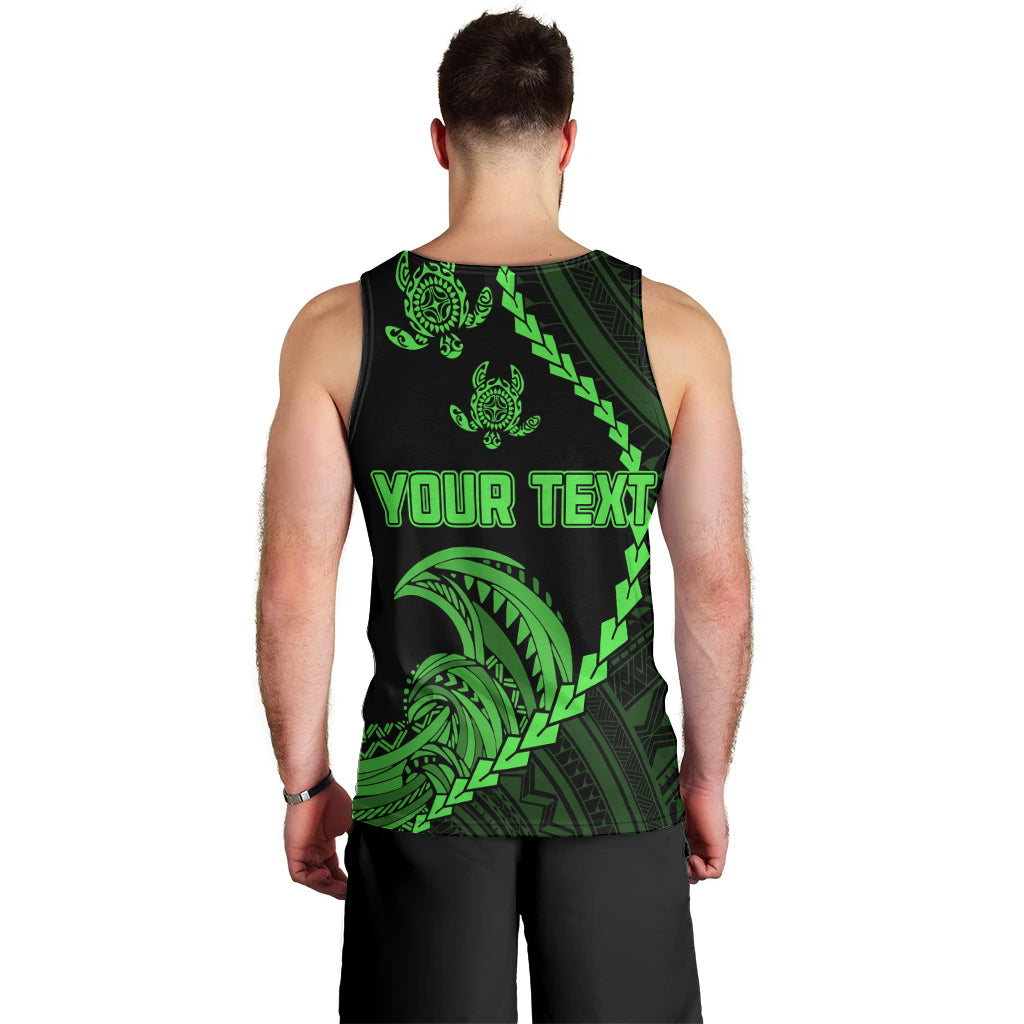 personalised-guam-men-tank-top-tribal-turtles-curves-style-green