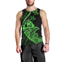 personalised-guam-men-tank-top-tribal-turtles-curves-style-green