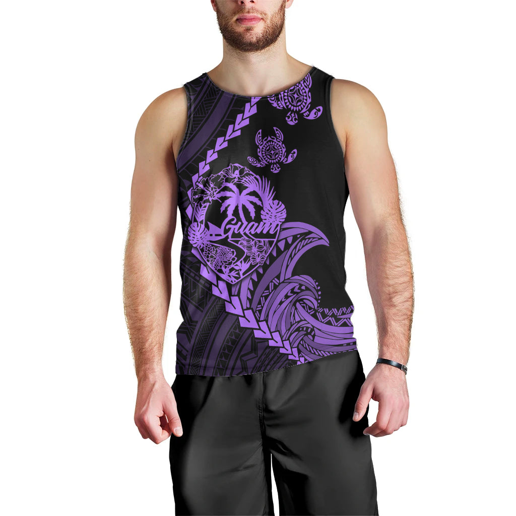 personalised-guam-men-tank-top-tribal-turtles-curves-style-purple