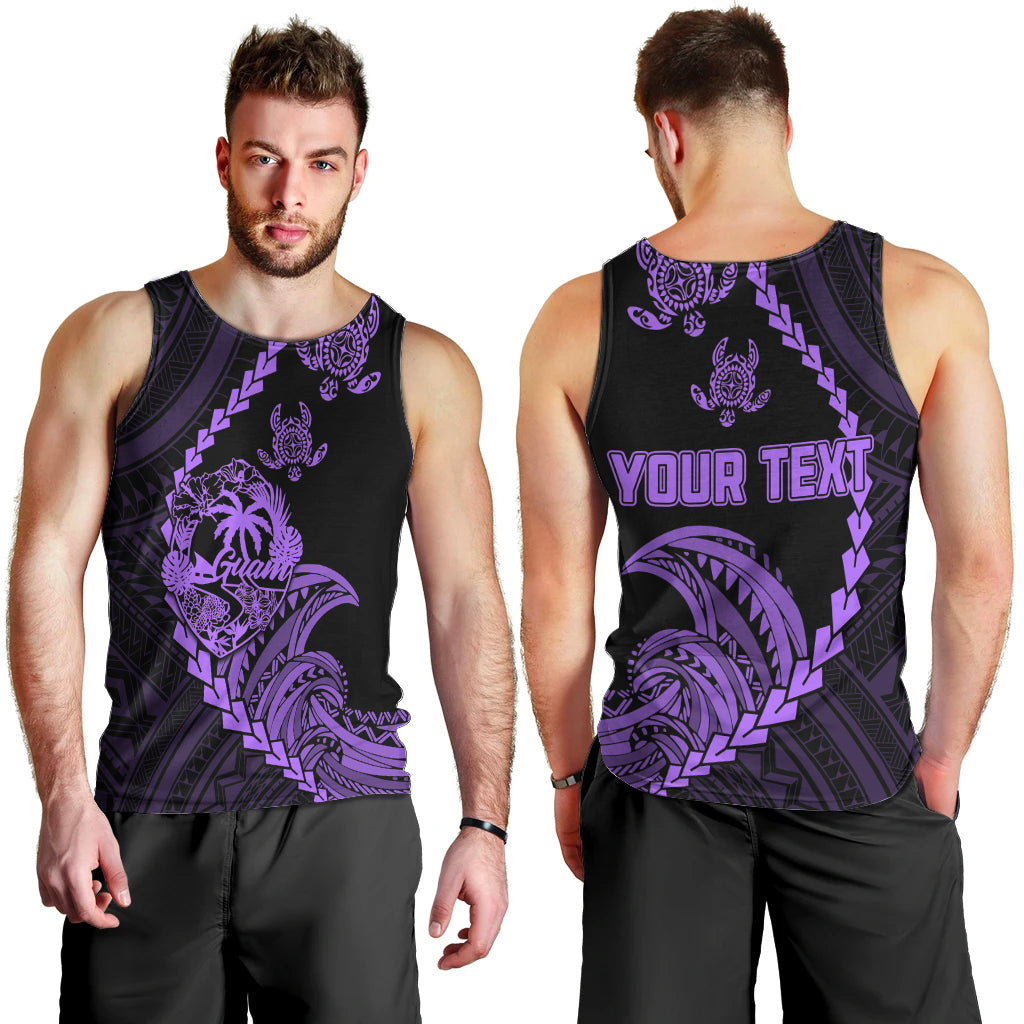 personalised-guam-men-tank-top-tribal-turtles-curves-style-purple