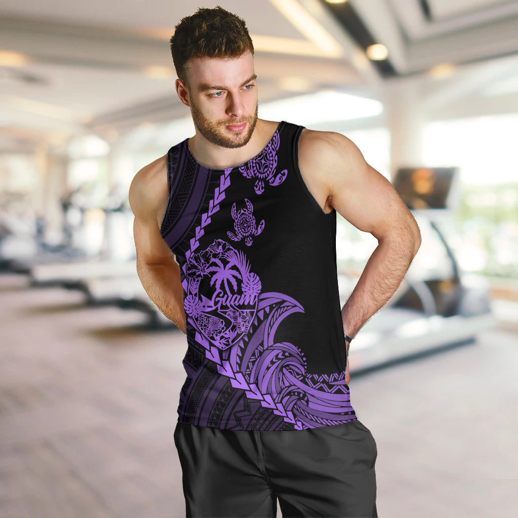 personalised-guam-men-tank-top-tribal-turtles-curves-style-purple