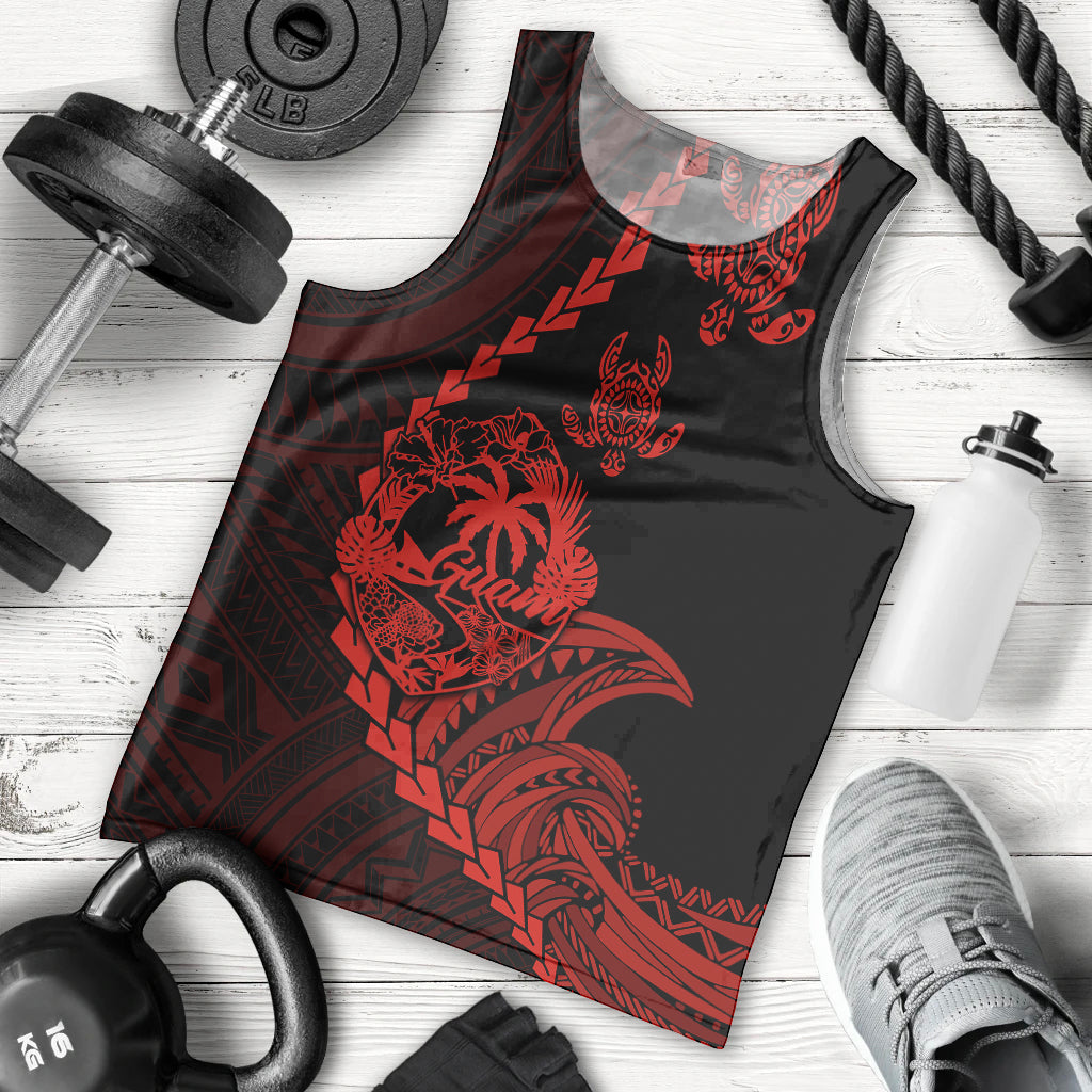 personalised-guam-men-tank-top-tribal-turtles-curves-style-red