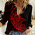 Personalised Guam Women Casual Shirt Tribal Turtles Curves Style - Red - Wonder Print Shop
