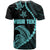 Personalised Guam T Shirt Tribal Turtles Curves Style - Turquoise - Wonder Print Shop