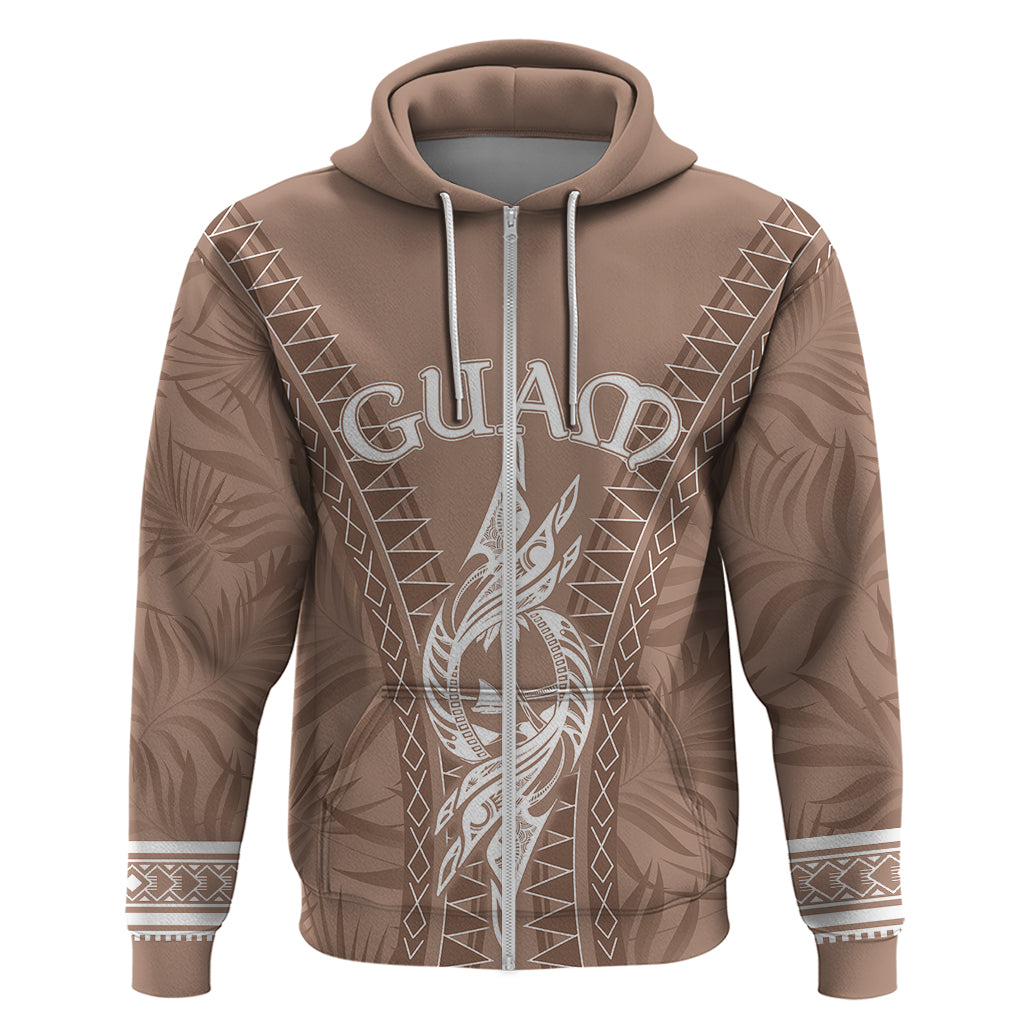 Custom Guam Hoodie Chamoro Latte Stone Mix Tropical - Brown - Wonder Print Shop