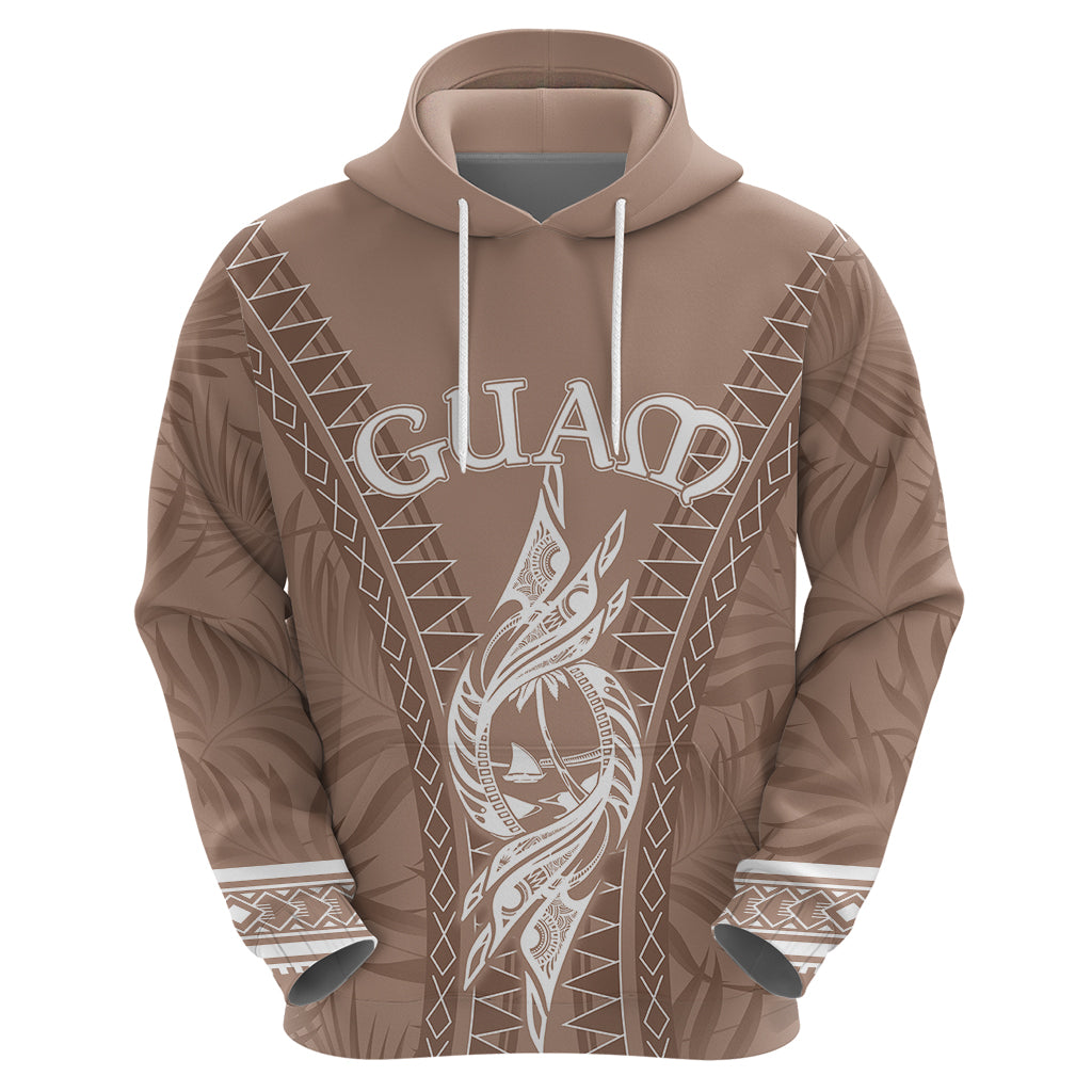 Custom Guam Hoodie Chamoro Latte Stone Mix Tropical - Brown - Wonder Print Shop