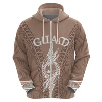 Custom Guam Hoodie Chamoro Latte Stone Mix Tropical - Brown - Wonder Print Shop