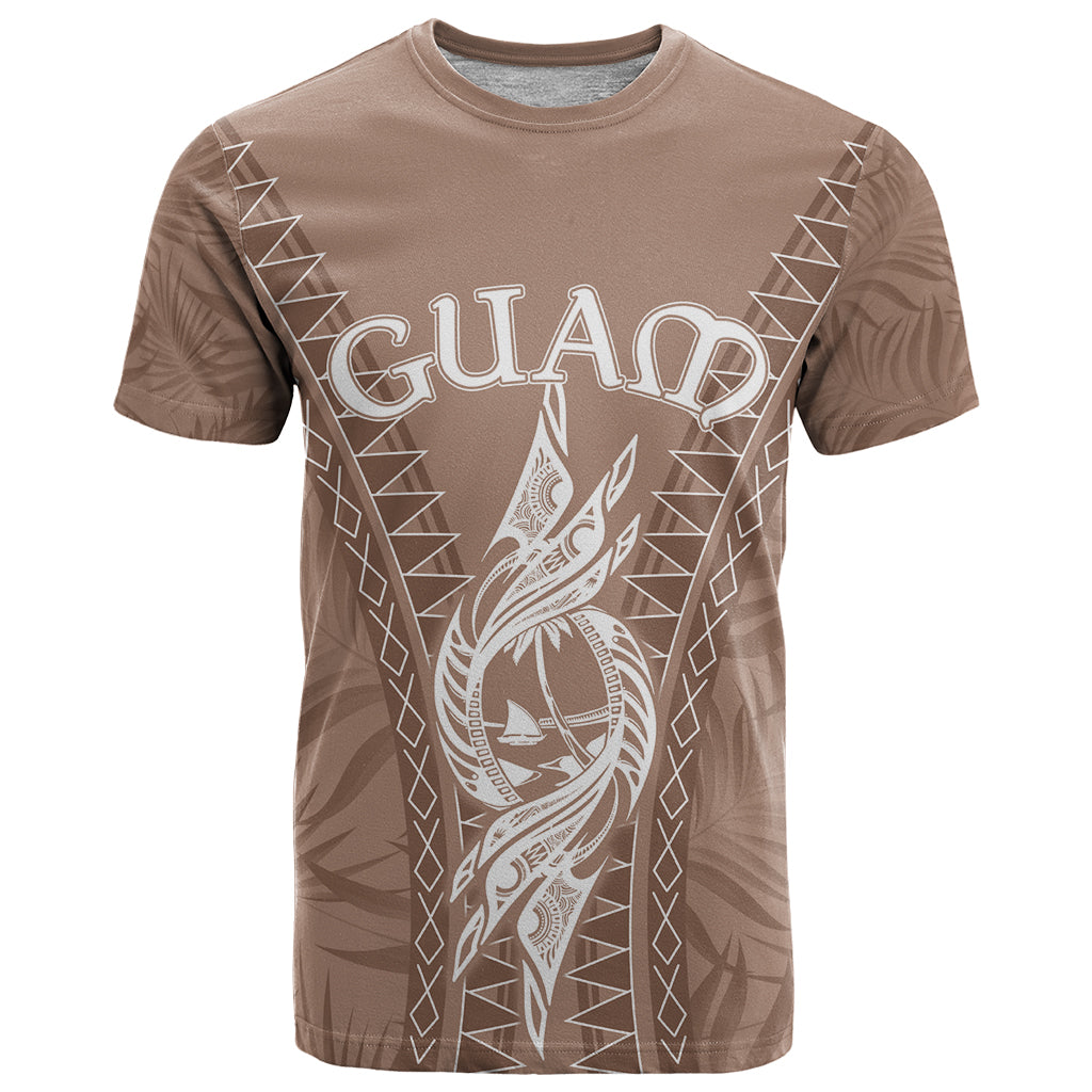 Personalised Guam T Shirt Chamoro Latte Stone Mix Tropical - Brown - Wonder Print Shop