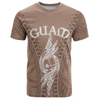 Personalised Guam T Shirt Chamoro Latte Stone Mix Tropical - Brown - Wonder Print Shop