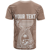Personalised Guam T Shirt Chamoro Latte Stone Mix Tropical - Brown - Wonder Print Shop