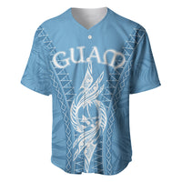 Personalised Guam Baseball Jersey Chamoro Latte Stone Mix Tropical - Blue LT7 - Wonder Print Shop