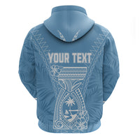 Custom Guam Hoodie Chamoro Latte Stone Mix Tropical - Blue - Wonder Print Shop