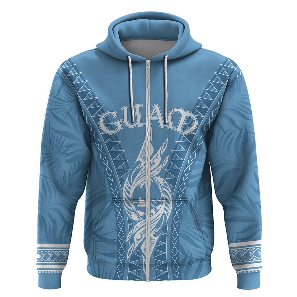 Custom Guam Hoodie Chamoro Latte Stone Mix Tropical - Blue - Wonder Print Shop
