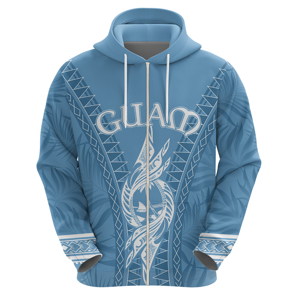 Custom Guam Hoodie Chamoro Latte Stone Mix Tropical - Blue - Wonder Print Shop