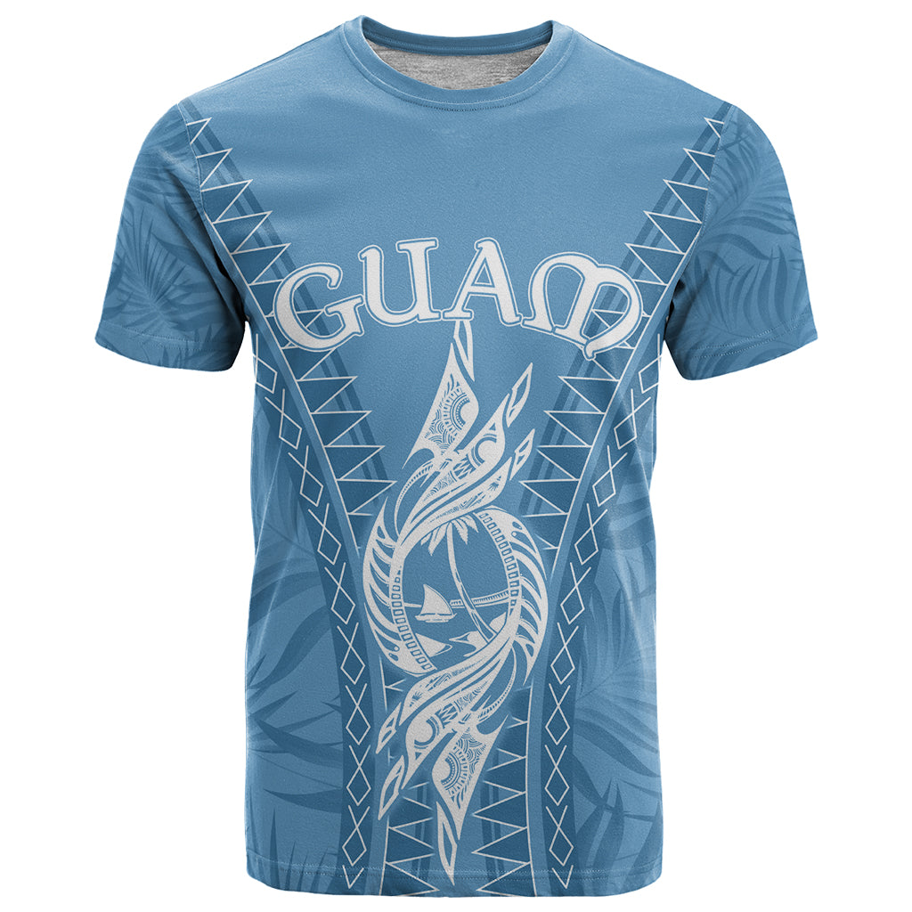 Personalised Guam T Shirt Chamoro Latte Stone Mix Tropical - Blue - Wonder Print Shop