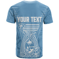 Personalised Guam T Shirt Chamoro Latte Stone Mix Tropical - Blue - Wonder Print Shop