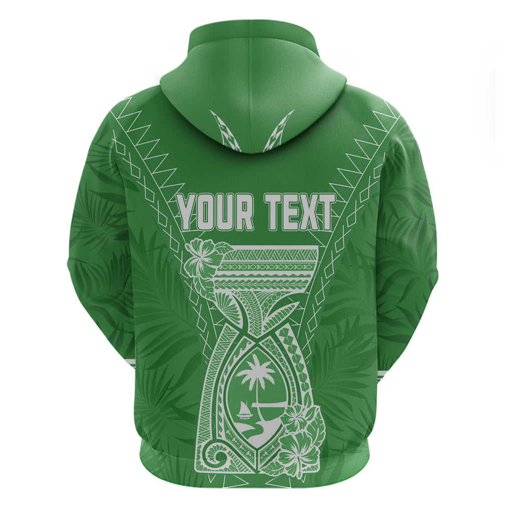 Custom Guam Hoodie Chamoro Latte Stone Mix Tropical - Green - Wonder Print Shop