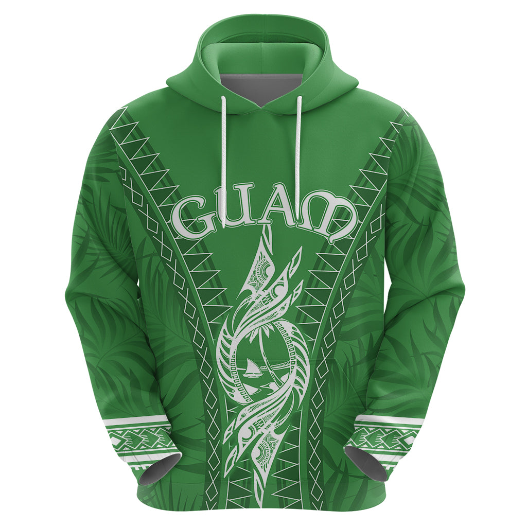 Custom Guam Hoodie Chamoro Latte Stone Mix Tropical - Green - Wonder Print Shop