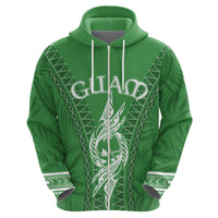 Custom Guam Hoodie Chamoro Latte Stone Mix Tropical - Green - Wonder Print Shop