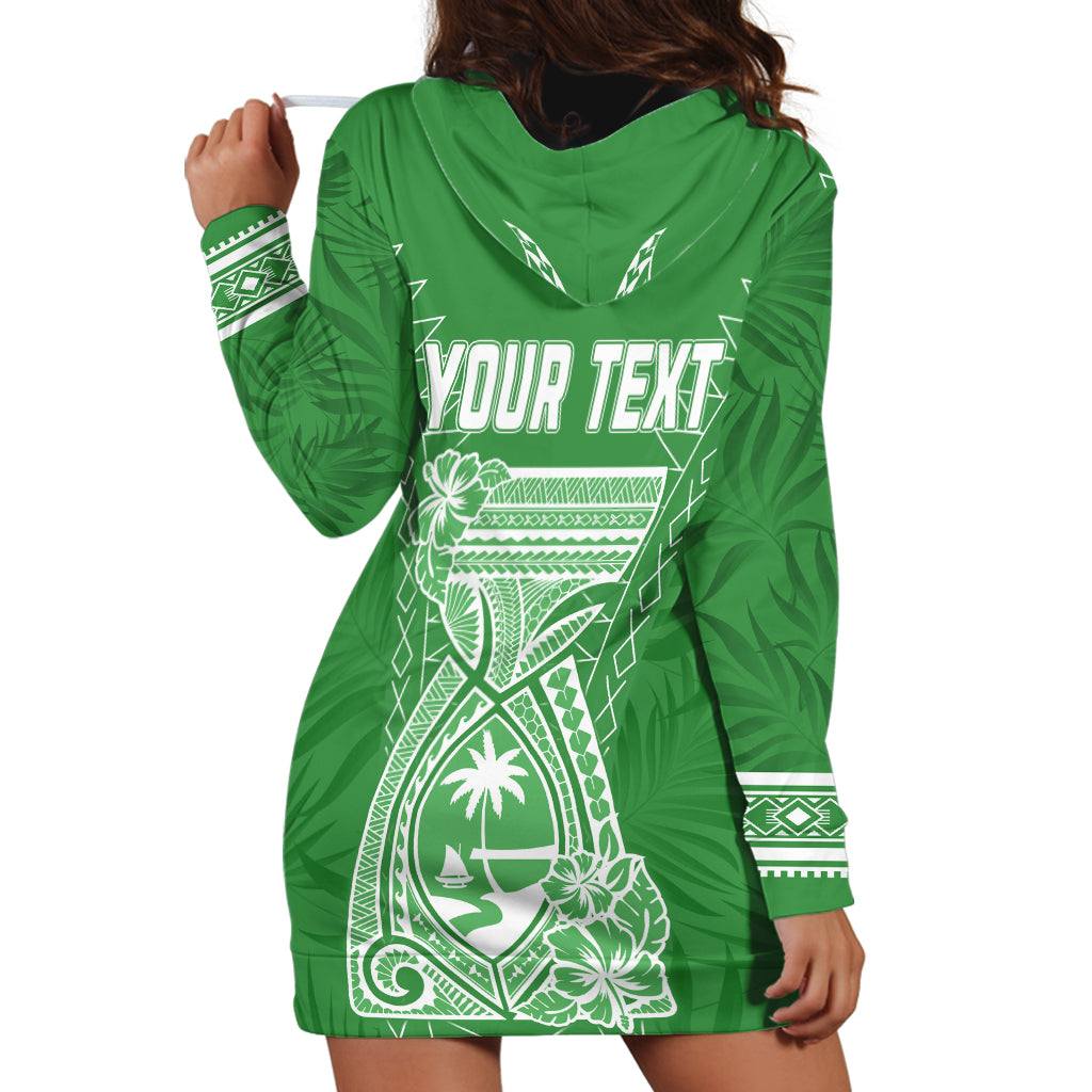 Personalised Guam Hoodie Dress Chamoro Latte Stone Mix Tropical - Green - Wonder Print Shop