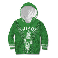 Personalised Guam Kid Hoodie Chamoro Latte Stone Mix Tropical - Green - Wonder Print Shop