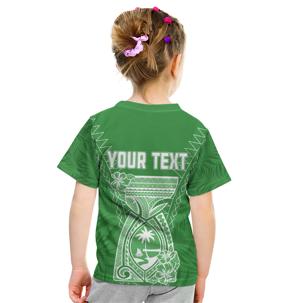 Personalised Guam Kid T Shirt Chamoro Latte Stone Mix Tropical - Green - Wonder Print Shop