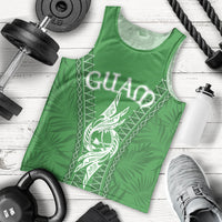 Personalised Guam Men Tank Top Chamoro Latte Stone Mix Tropical - Green LT7