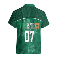 Personalised Ireland Rugby 2023 Hawaiian Shirt Celtic Cross Mix Shamrocks - Wonder Print Shop