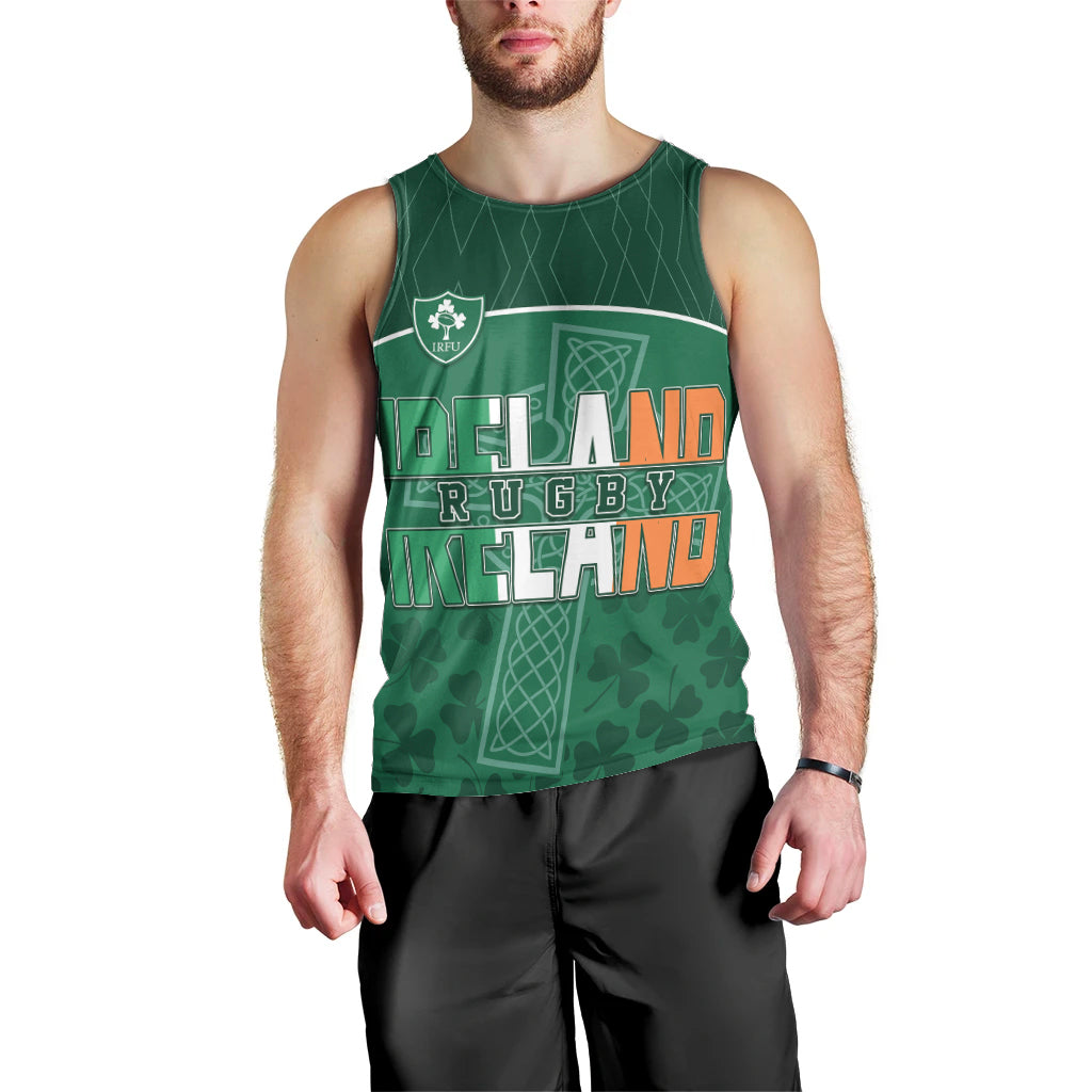 personalised-ireland-rugby-2023-men-tank-top-celtic-cross-mix-shamrocks