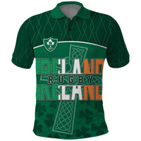 Personalised Ireland Rugby 2023 Polo Shirt Celtic Cross Mix Shamrocks - Wonder Print Shop