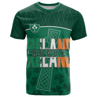 Personalised Ireland Rugby 2023 T Shirt Celtic Cross Mix Shamrocks - Wonder Print Shop