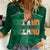 Personalised Ireland Rugby 2023 Women Casual Shirt Celtic Cross Mix Shamrocks - Wonder Print Shop