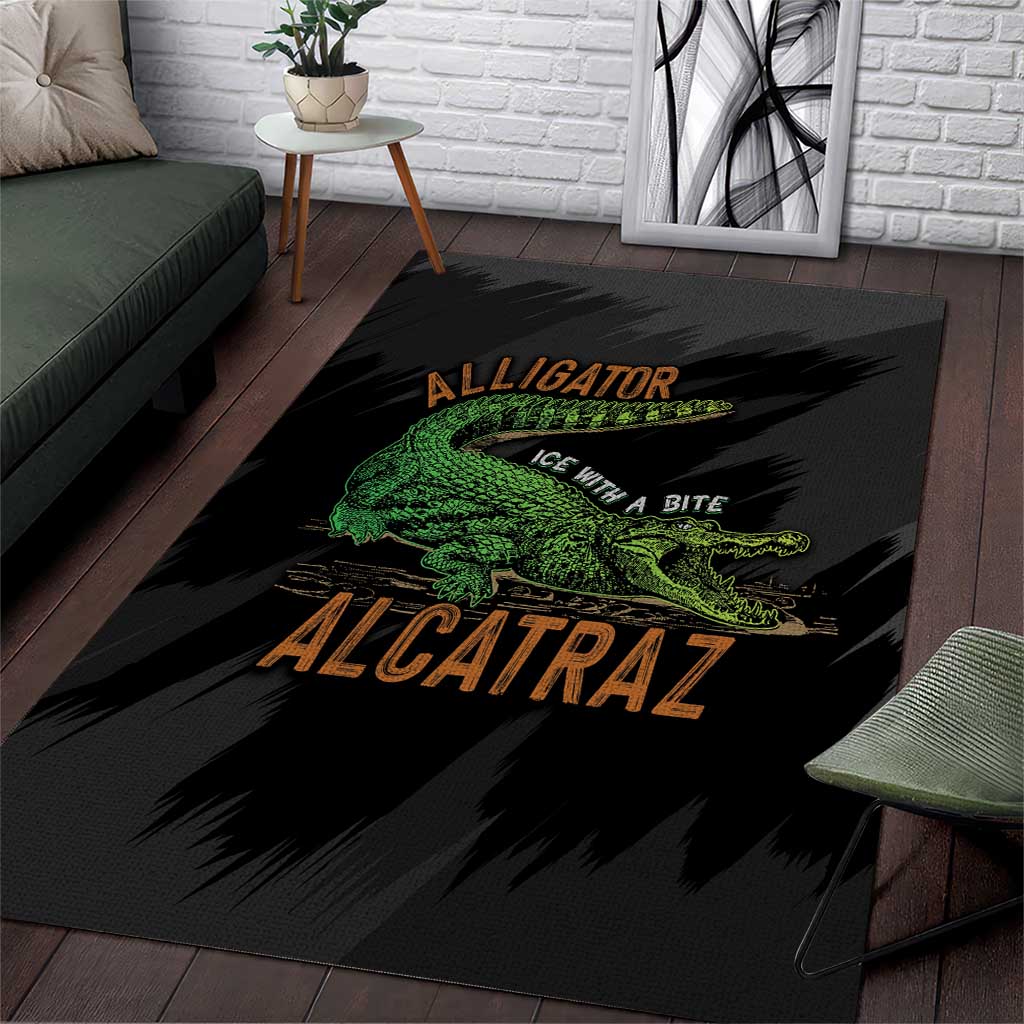 Alligator Alcatraz Area Rug ICE With A Bite - Wonder Print Shop