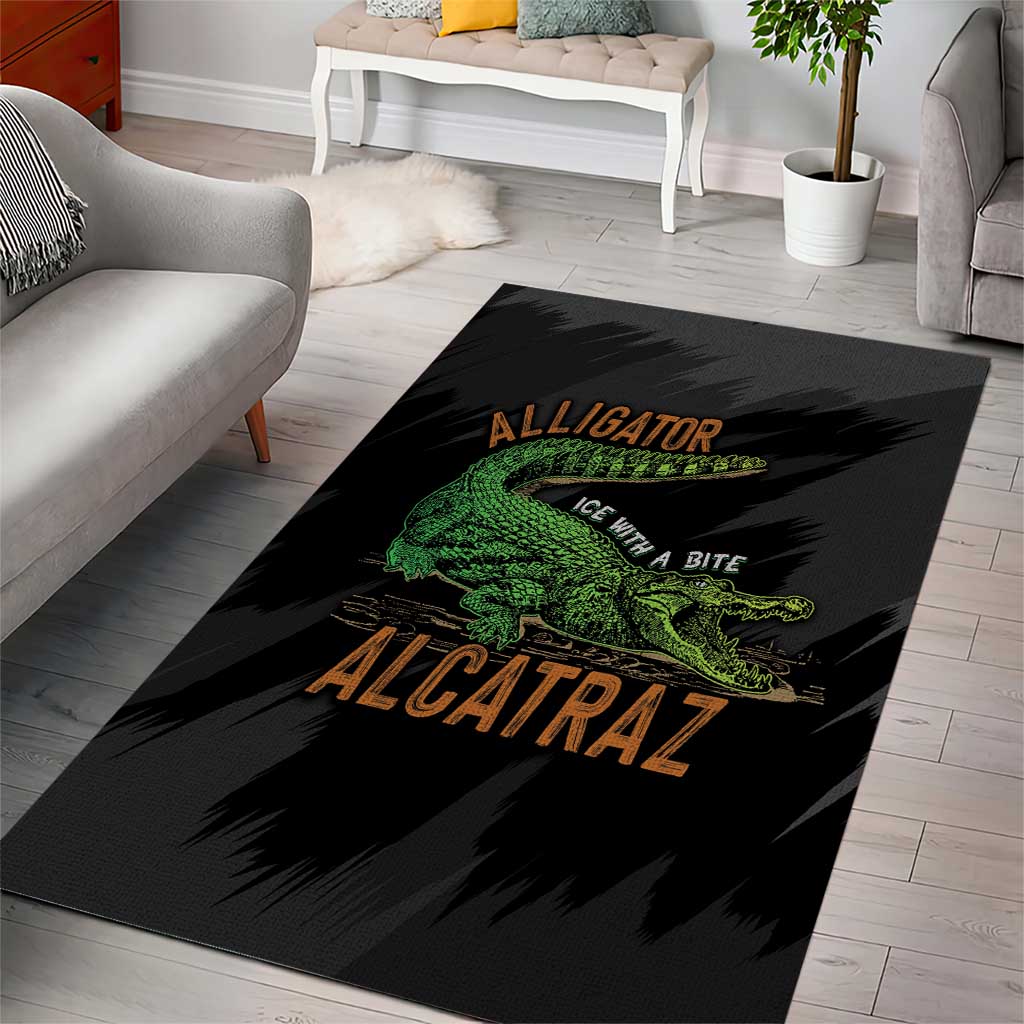 Alligator Alcatraz Area Rug ICE With A Bite - Wonder Print Shop