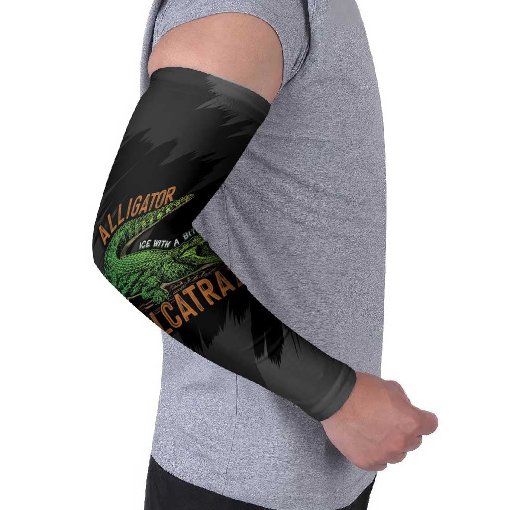 Alligator Alcatraz Arm Sleeves ICE With A Bite - Wonder Print Shop
