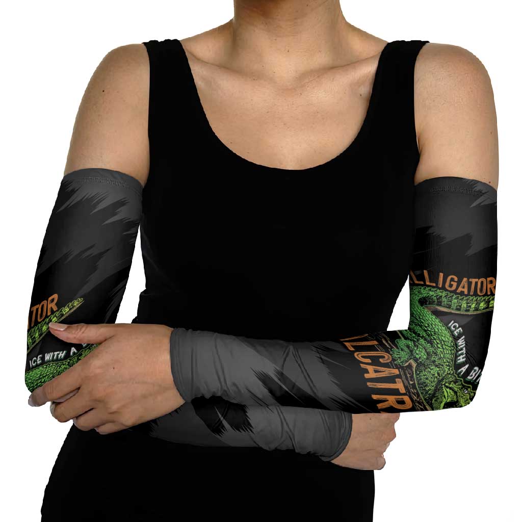 Alligator Alcatraz Arm Sleeves ICE With A Bite - Wonder Print Shop