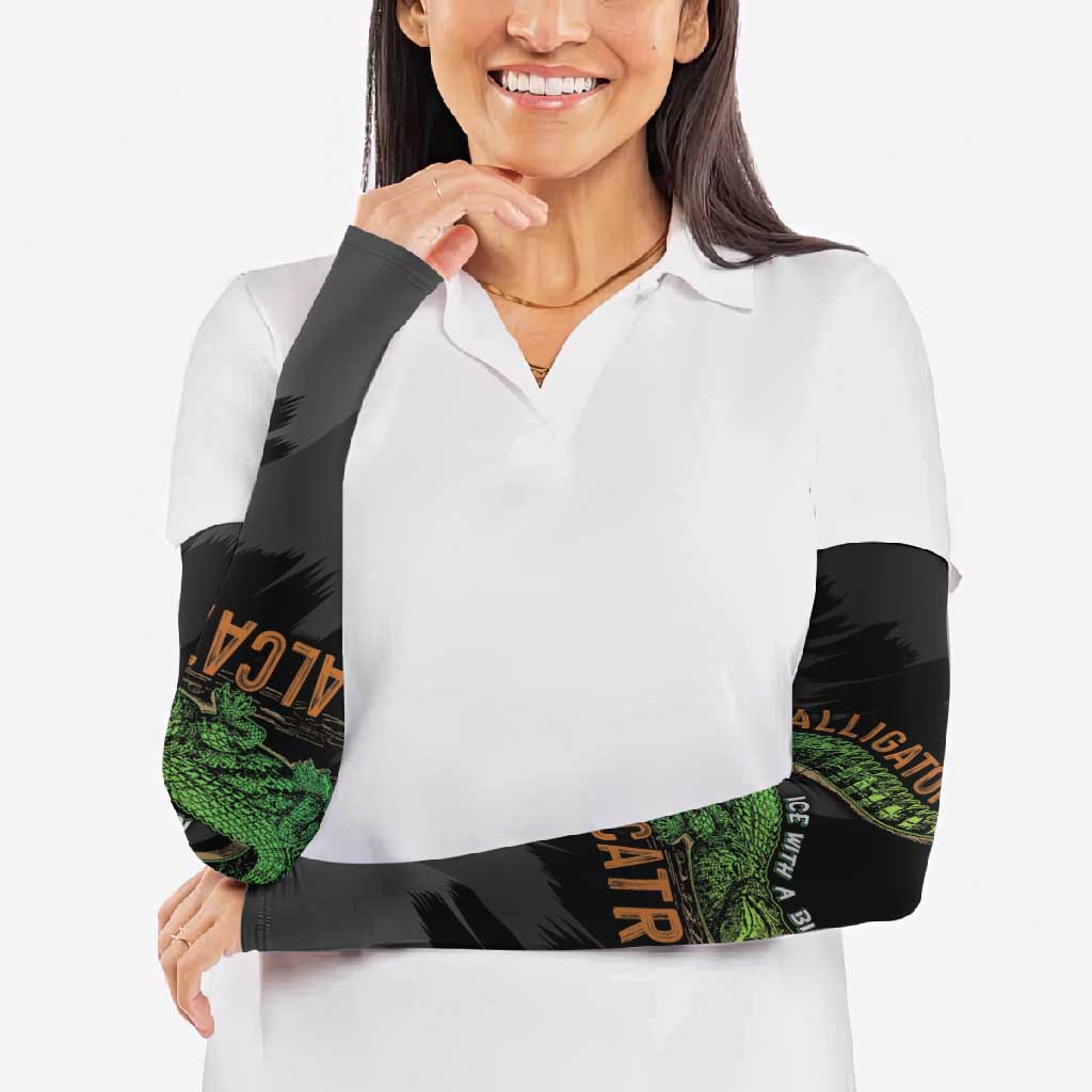 Alligator Alcatraz Arm Sleeves ICE With A Bite - Wonder Print Shop