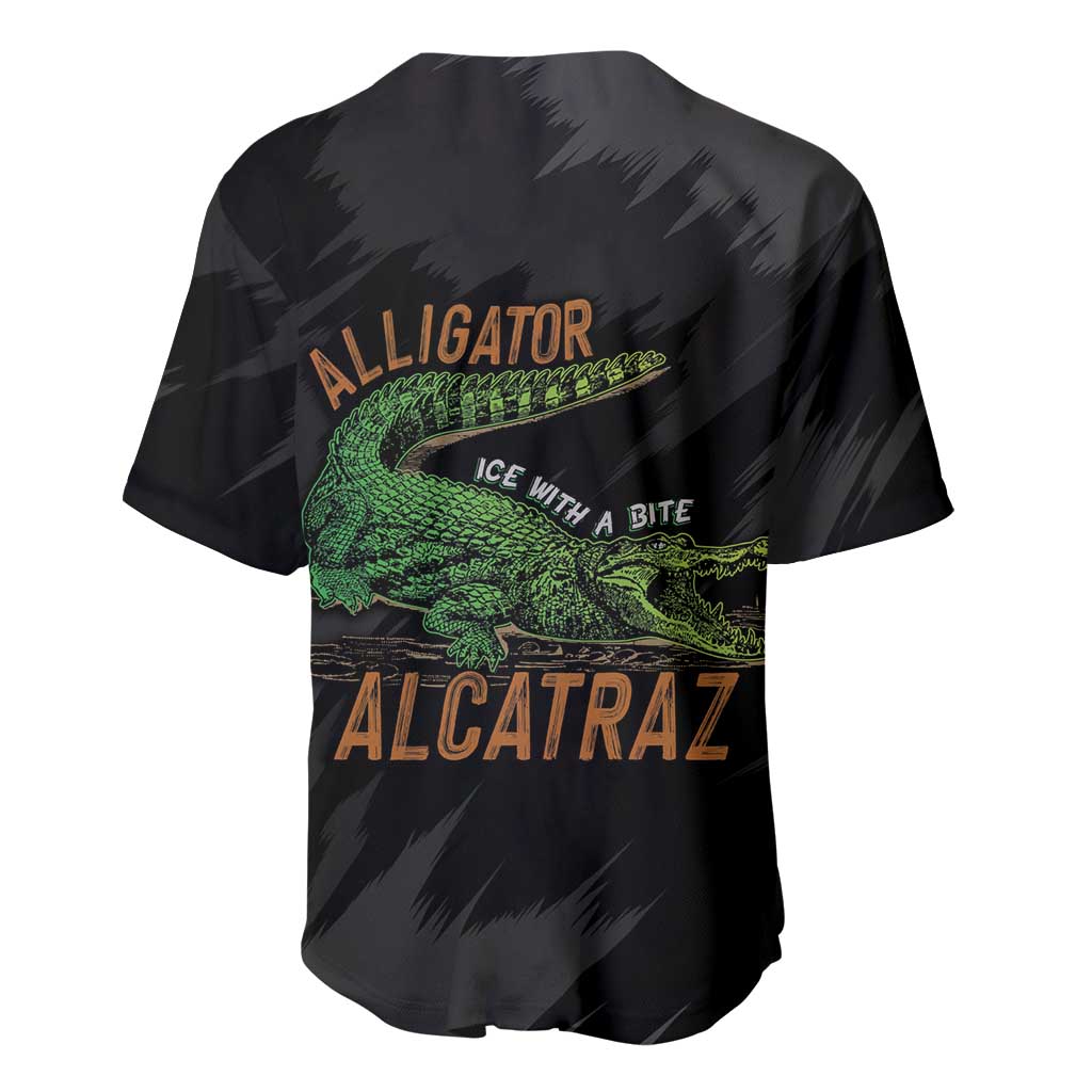 Alligator Alcatraz Baseball Jersey ICE With A Bite - Wonder Print Shop