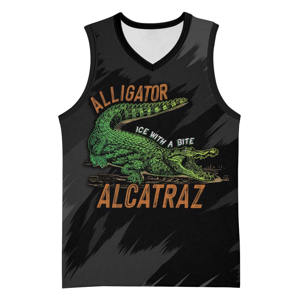 Alligator Alcatraz Basketball Jersey ICE With A Bite - Wonder Print Shop